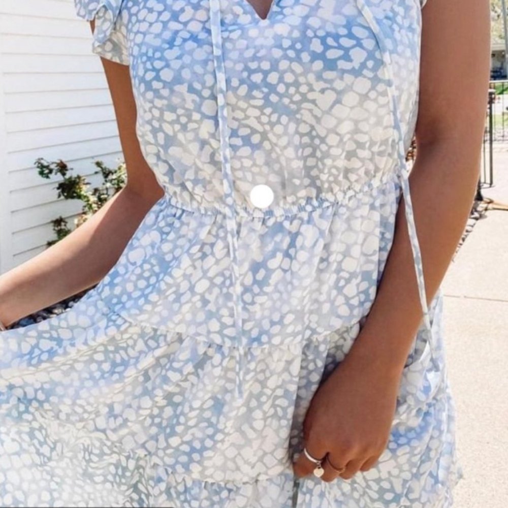 Blu Pepper Women's Mini Ruffle Dress